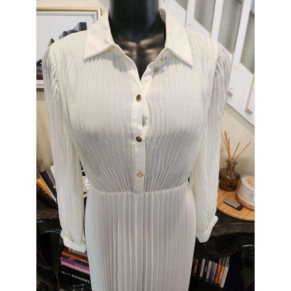 Zara Maxi pleated dress size L - Picture 3 of 4